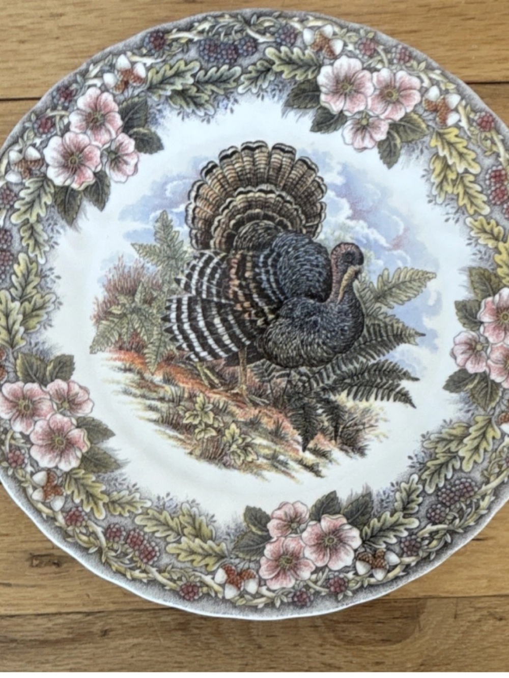 Churchill floral Thanksgiving plate